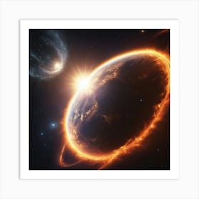 Earth In Space Art Print