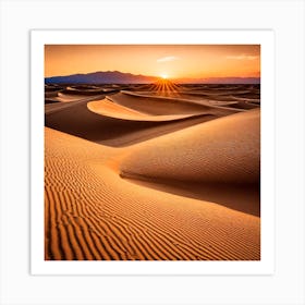 Sunset In The Dunes 3 Art Print