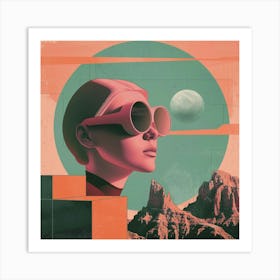 Woman In Sunglasses Art Print