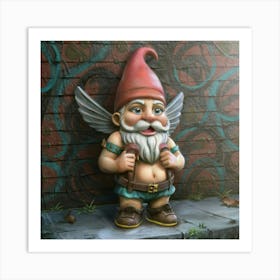 Cupid Gnome 6 Art Print