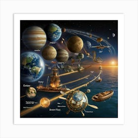 Planets In Space Art Print