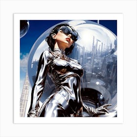 Futuristic Woman 3 Art Print