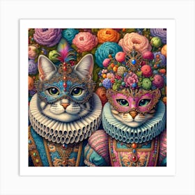 A feast for the senses - Cats 2 Art Print