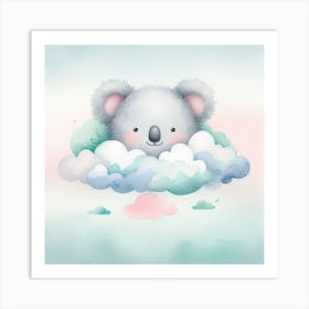 Cute Koala On A Cloud Art Print