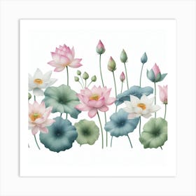 Lotuses 9 Art Print