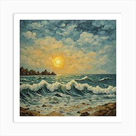 Sunset On The Sea Art Print