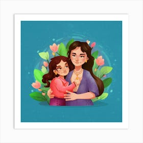 Mother And Daughter Art Print