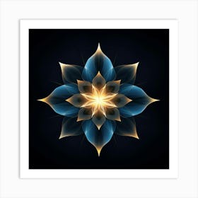 Lotus Flower Abstract Art Print