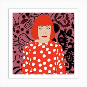 Yayoi Kusama Portrait  Art Print