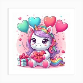 Cute Unicorn Art Print