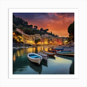 Impressionist Serenity: A Monet-inspired Italian Seaside Art Print