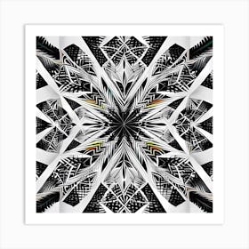 Abstract Black And White Pattern 2 Art Print