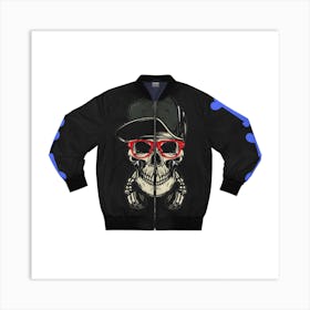 Skull Bomber Jacket Art Print