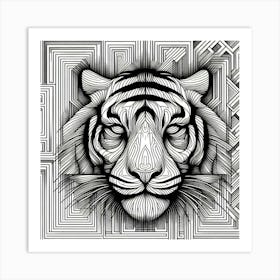 Abstract Tiger 1 Art Print