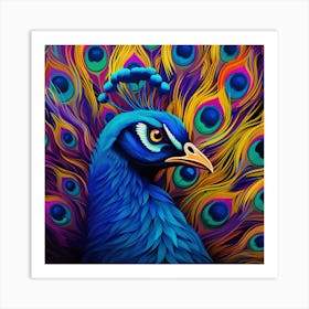 Peacock Painting 4 Art Print