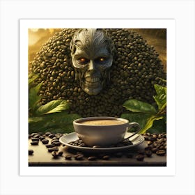 Coffee Skull Art Print