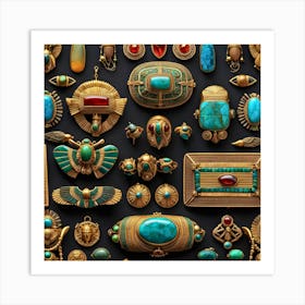 Egyptian Jewelry Collection Art Print