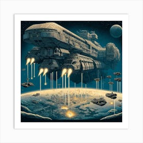 Tytan Class Dreadnought Planetary Invasions Iron Commonwealth Art Print