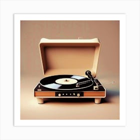 Retro Turntable - Record Player 2 Art Print