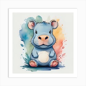 Hippo Art Print