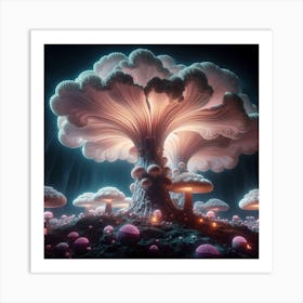 Mushroom Forest Art Print