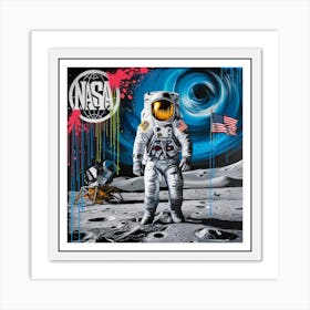 Moon landing Art Print