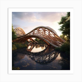 Bridge In The Woods Art Print