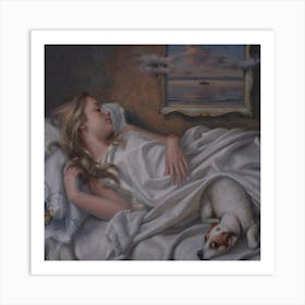 Dreaming With A Dog Art Print