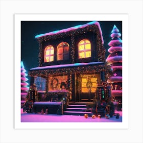 Christmas House 118 Art Print