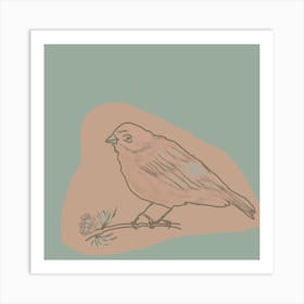 Bird On A Branch Art Print