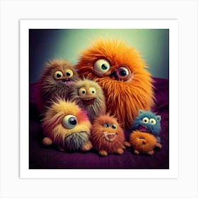 Firefly Group, Friendly, Fluffy, Creatures, Lies, Special Ability, Whimsical, Adorable, Quirky, Play Art Print