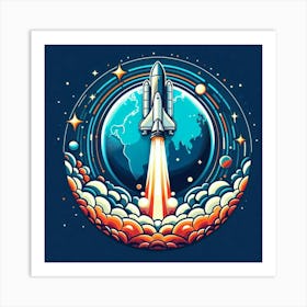 Space Shuttle Launch 1 Art Print