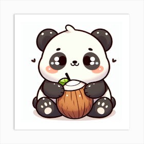 Kawaii Panda Art Print