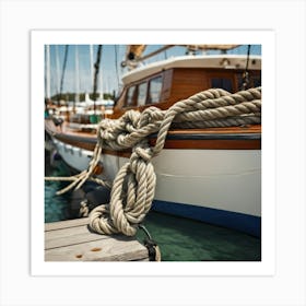 Moored Boat Art Print