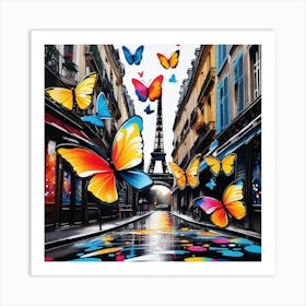 Butterflies In Paris 11 Art Print