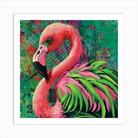 Neon Feathers Art Print