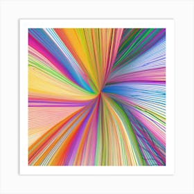 Abstract Rainbow Rays 2 Art Print