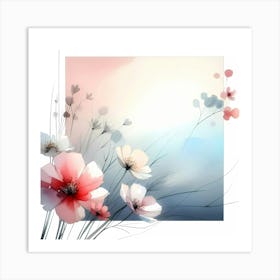 Abstract Floral Background 2 Art Print