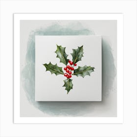 Holly Berries Art Print