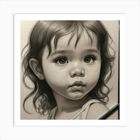 Portrait Of A Little Girl 2 Art Print