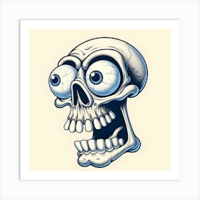 Cartoon Skull 10 Art Print