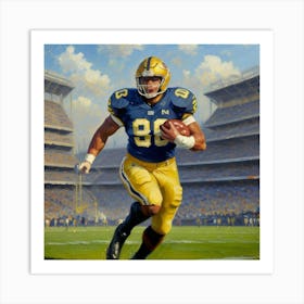 Peak Power Play Football Star in Action Art Print