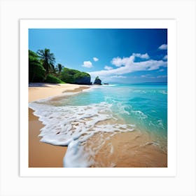 White Sand Beach Art Print