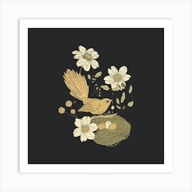 Bird In Nest Art Print