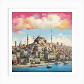 Turkish City paintings 2 Art Print