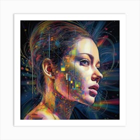 Woman'S Face 6 Art Print