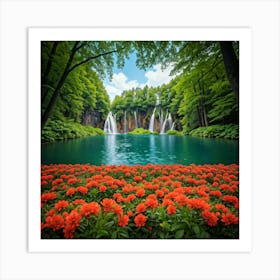 Plitvice Waterfalls Art Print