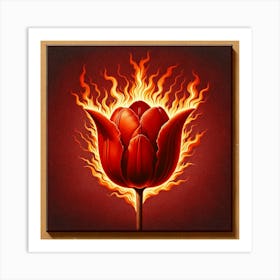 Fire Tulip 2 Art Print