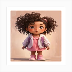 Afro Girl Art Print