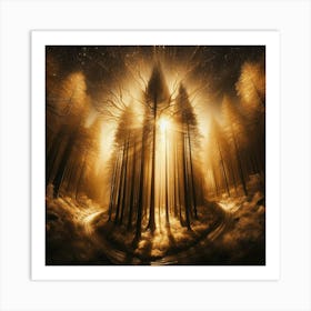 Forest In The Night Art Print